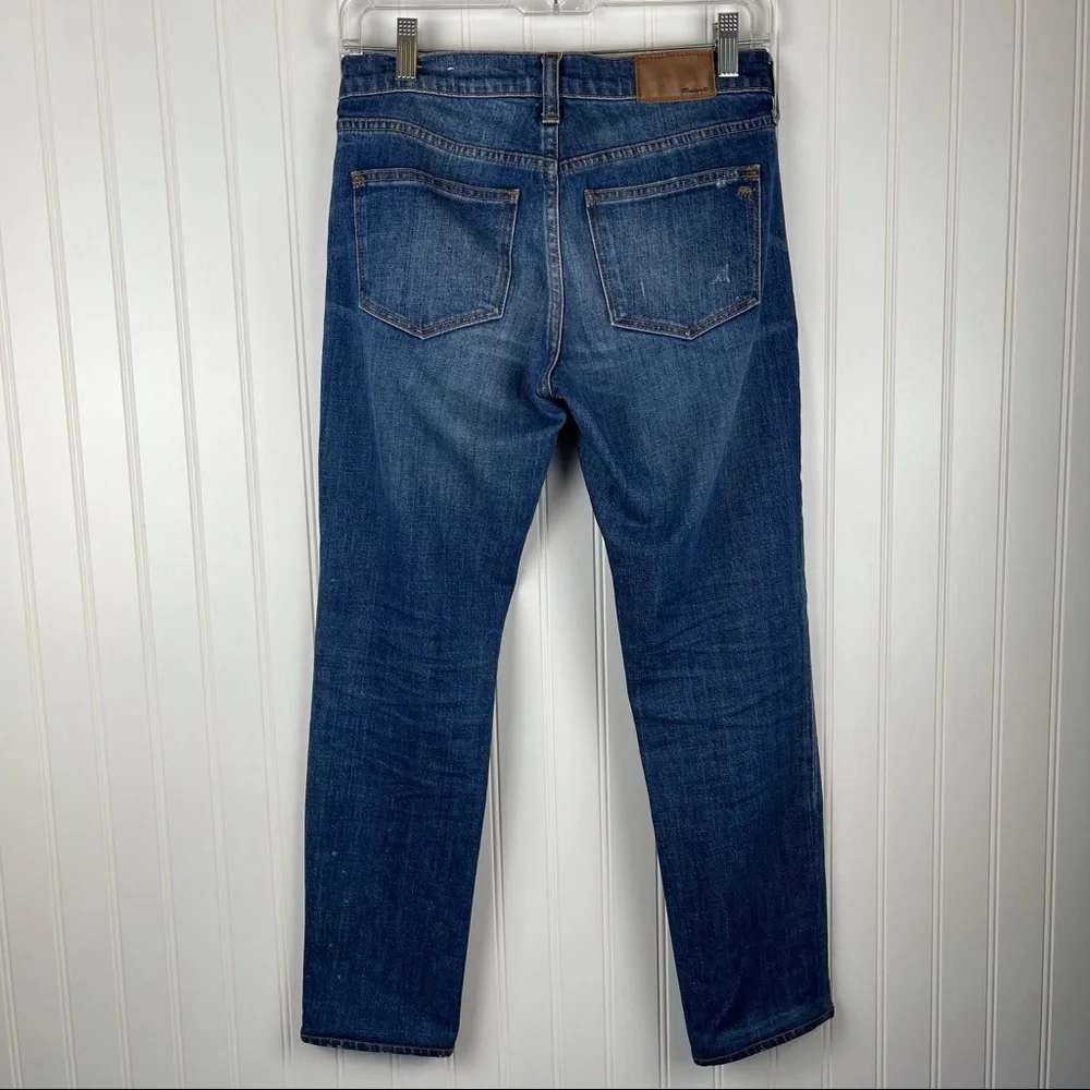 Madewell Slim Boyjean Distressed Blue Cropped 23